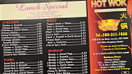 Hot Wok menu