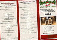 L'auberge De L'isard menu