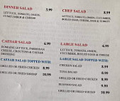 Julie's Diner menu