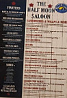 Half Moon Saloon menu