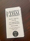 Bamboo Thai menu