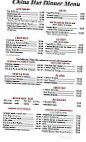 China Buffet menu