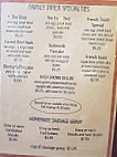 Family Diner menu