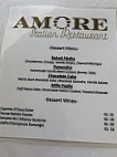 Amore menu