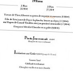 La Cigale menu