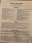 Moran's Grill menu