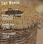 Le Cabanon des Pecheurs menu