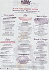 Bistrot Pierre menu