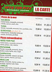 Need For Pizza menu