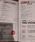 Red Cow menu