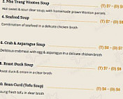 Nha Trang Vietnamese menu