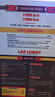 Las Lomas Mexican menu