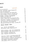 Marie Celeste menu