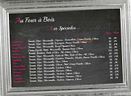 Au Four à Bois menu