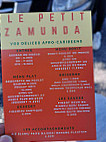 Le Petit Zamunda menu