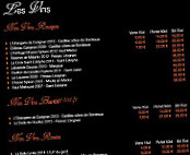 L'Orangerie de Cenon menu