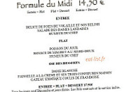 Dame l'oie menu