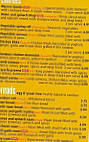 Bombay Bliss menu