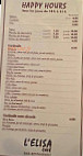 L'Elisa Café menu