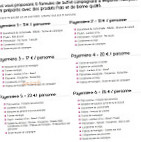 La Payennière menu