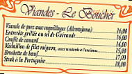 La Residence menu