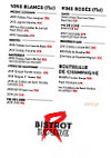 Bistrot Rouge menu