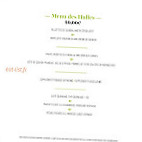 Le Rousseau menu