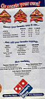 Domino's Pizza menu