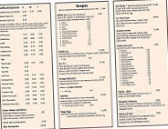 Rhapsody's Victorian Coffee House menu