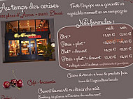 Au Temps Des Cerises menu