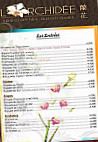 L'orchidée menu