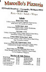 Marcello's Pizza Subs menu