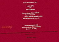 Auberge De Villequier menu