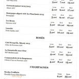 Les Demoiselles Café Paris 17 menu