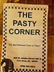 Pasty Corner menu