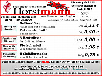 Fleischerei Barning Gmbh menu