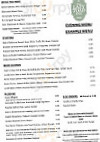 Lazy Toad Inn menu