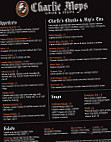 Charlie Mops Grub Hops menu