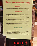 Exil-gaststätte menu