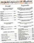 Pizzeria Barbara menu