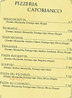 Pizzeria Capobianco menu