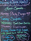 Annie Mae's menu