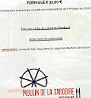 Le Moulin de la Tardoire menu