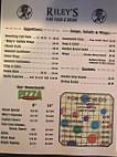 Riley's Fine Food Drink menu