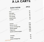 Sushi in sushi menu