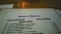 Meson Galicia menu