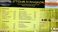 O'tour D'angkor menu