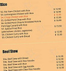 Pho Inn menu