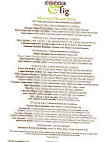 Cocoa Fig menu