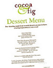 Cocoa Fig menu